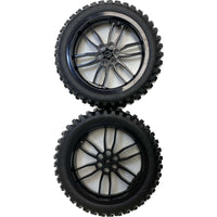 Lego Technic Motorcycle Tyre 100.6mm Pack Of 2 With Black Hub 75x17mm #60611