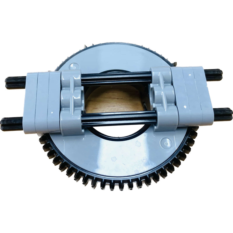 Lego Technic Turntable 60 Tooth Light Bluish Grey / Black Incomplete chunk #66197