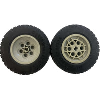 Lego Technic Tyre 62.4x20s Pack Of 2 With Light Bluish Grey Hub (marked) #67414