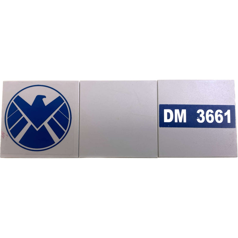 Lego Tile 6x6 Pack Of 3 Light Bluish Grey Marvel Avengers Shield #68284
