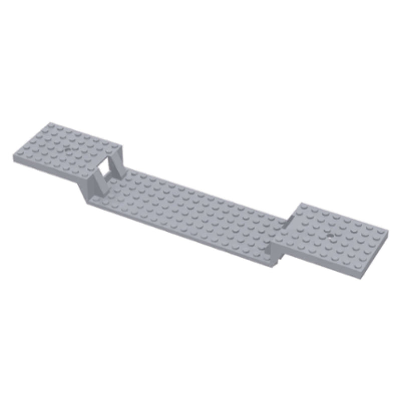 Lego Train Base 6x34 Split Level Light Bluish Grey - LEGO