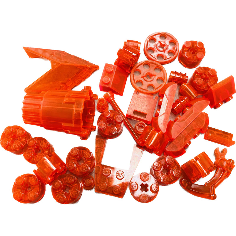 Lego Trans Neon Orange Fun Pack Mixed Pieces #65505