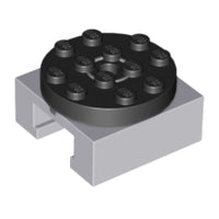 Lego Turntable 4x4 With Locking Grooved Base Light Bluish Grey / Black #56533