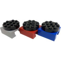 Lego Turntable 4x4 With Locking Grooved Base Pack Of 3 Mixed Colours #66185