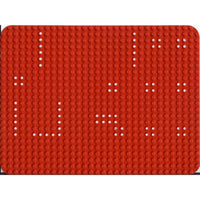 Lego Vintage Baseplate 24x32 Red With Set 358 Pattern #67666