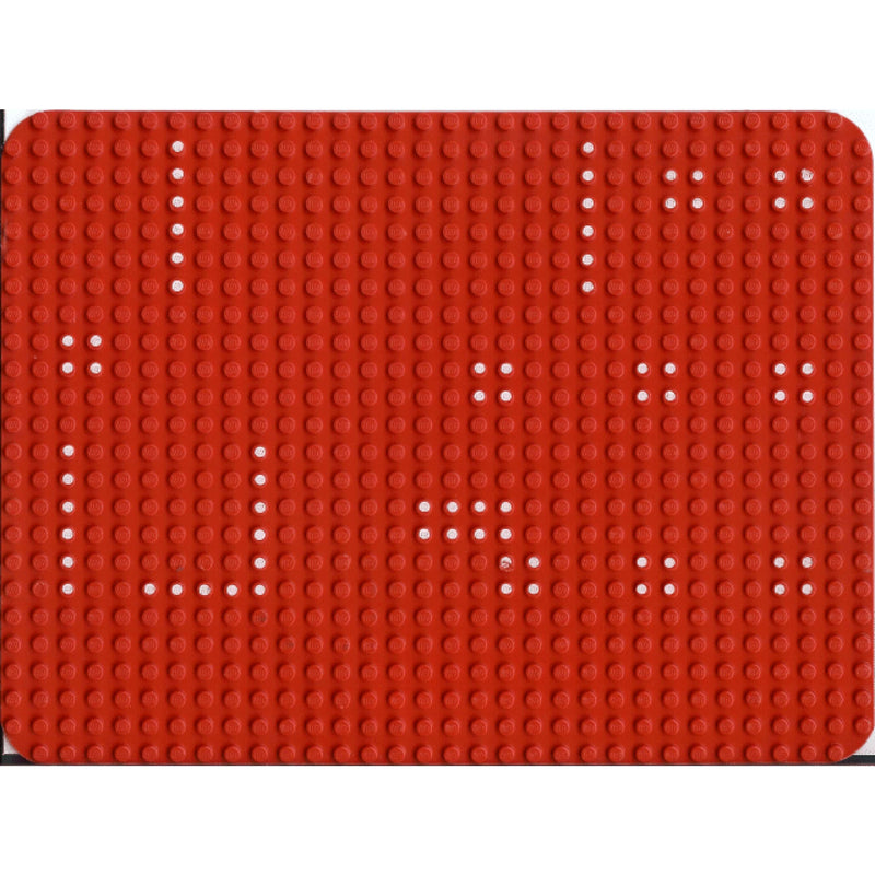 Lego Vintage Baseplate 24x32 Red With Set 358 Pattern #67666