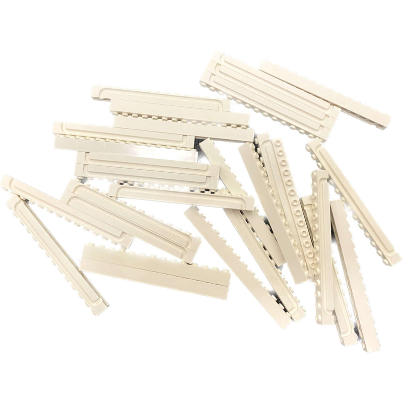 Lego White Brick 1x14 With Groove Pack Of 28 #66604