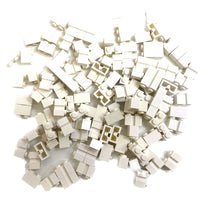 Lego White Brick 1x2 With Groove Pack Of Approx 125 #68345