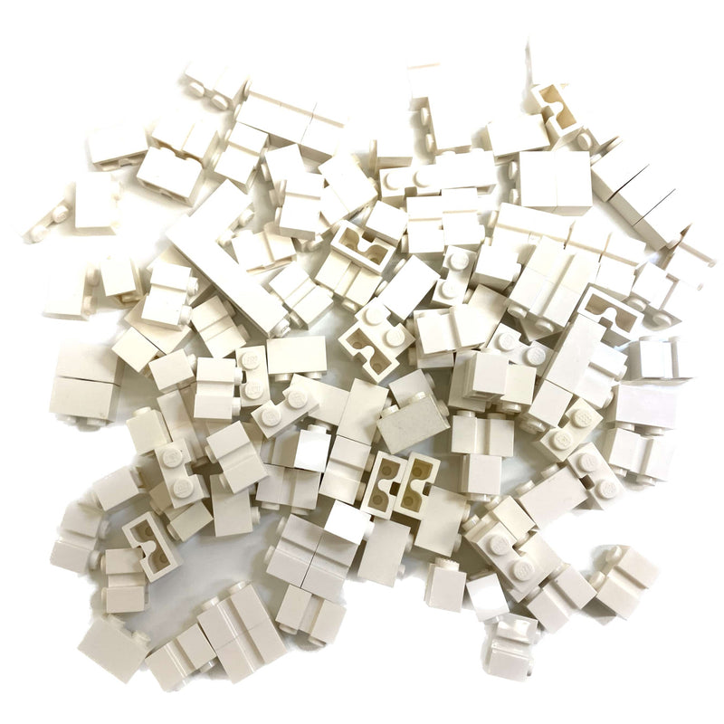 Lego White Brick 1x2 With Groove Pack Of Approx 125 #68345