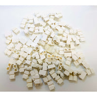 Lego White Brick 1x2 With Groove Pack Of Approx 125 #69927