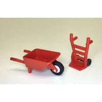 Lego Minifigure Hand Truck/ Trolley And Wheelbarrow Pack Red - LEGO