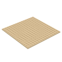 Lego Plate 16x16 Tan - LEGO