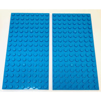 LEGO Plate 8x16 Pack of 2 Dark Azure - LEGO