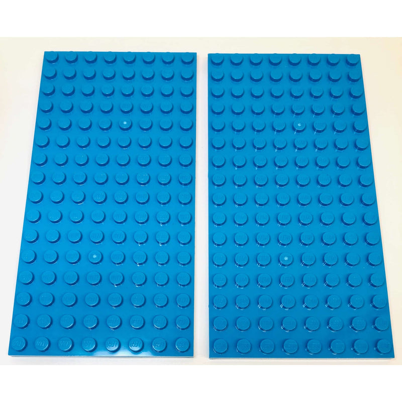 LEGO Plate 8x16 Pack of 2 Dark Azure - LEGO