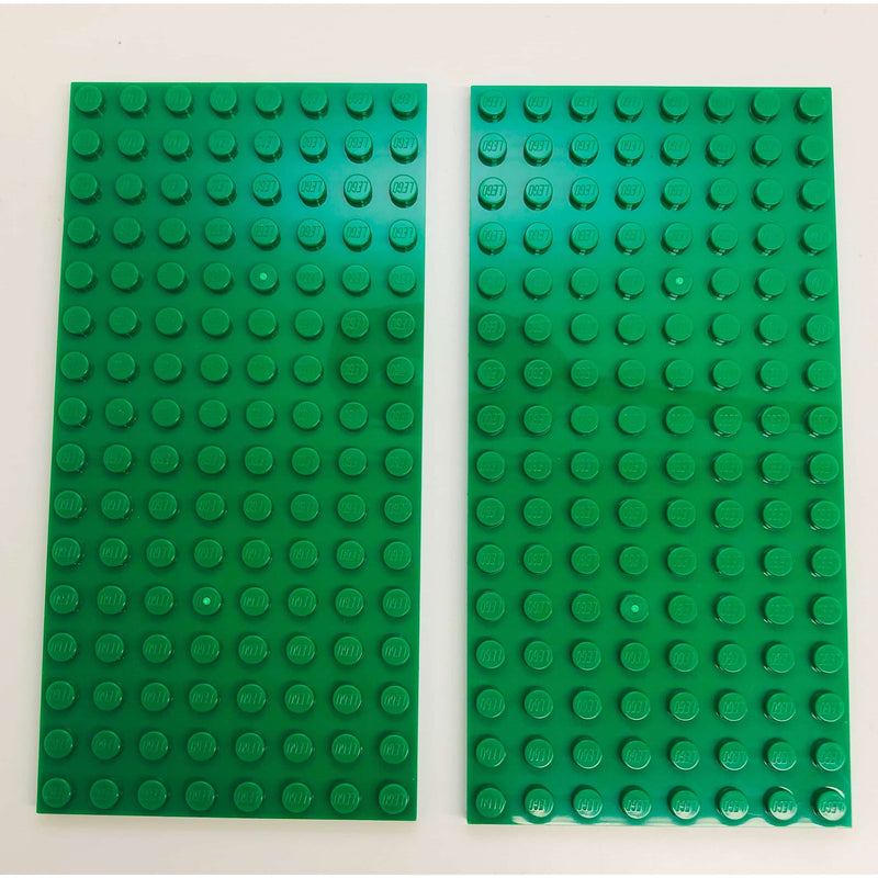 Lego Plate 8x16 Pack Of 2 Green - LEGO