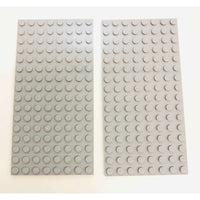Lego Plate 8x16 Pack Of 2 Light Bluish Grey - LEGO