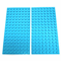Lego Plate 8x16 Pack Of 2 Medium Azure - LEGO