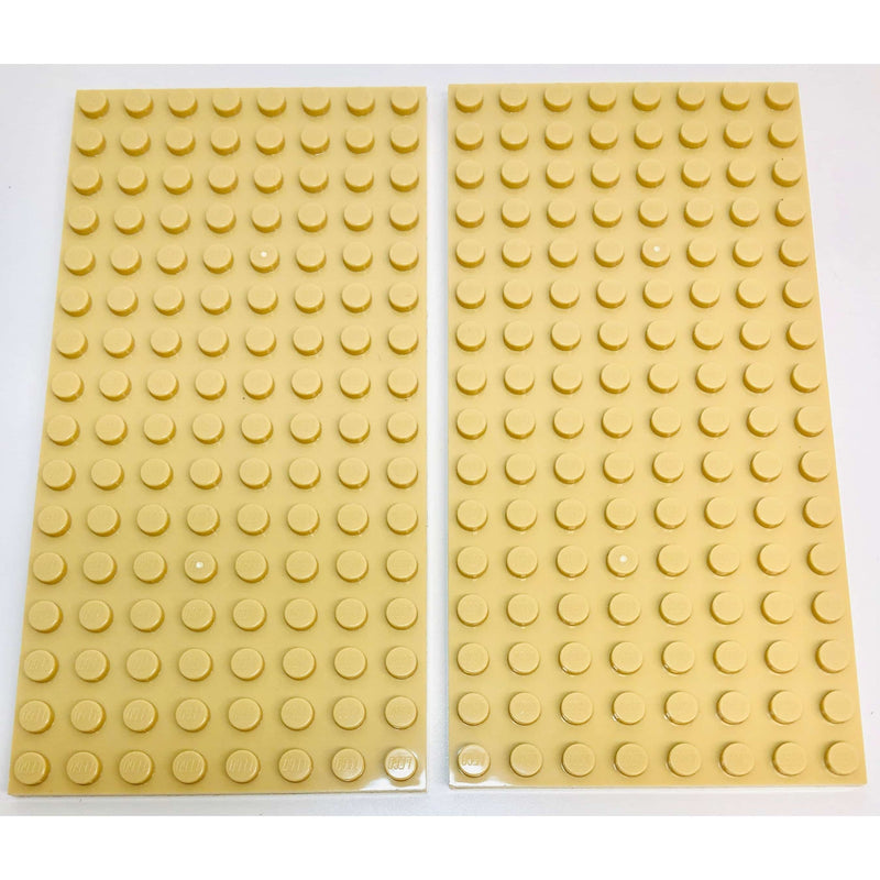 Lego Plate 8x16 Pack Of 2 Tan - LEGO