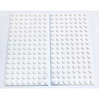 Lego Plate 8x16 Pack Of 2 White - LEGO