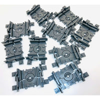 Lego Rc Train Track Flexible Flexi Pack Of 10 Dark Bluish Grey - LEGO