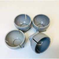 Lego Star Wars Ball Turret 3x3 Socket With 2x2 Base Pack Of 4 Light Bluish Grey #56572