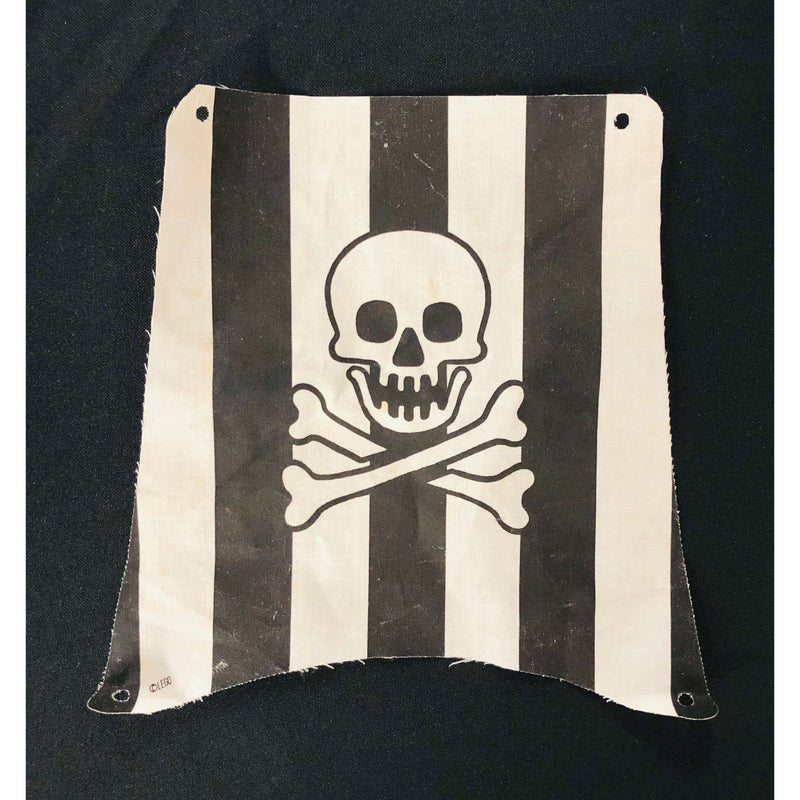 Lego Vintage Pirates Cloth Sail Black Stripes Skull And Crossbones Pattern #50427 - LEGO